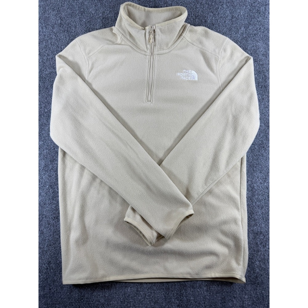 The North Face Fleece Pullover Womens M Tan Excellent 1/4 Zip TKA 100 Jacket